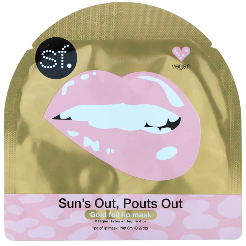 NEW SFGLOW Sun’s Out Pout’s Out Lip Mask 4 pc Gold